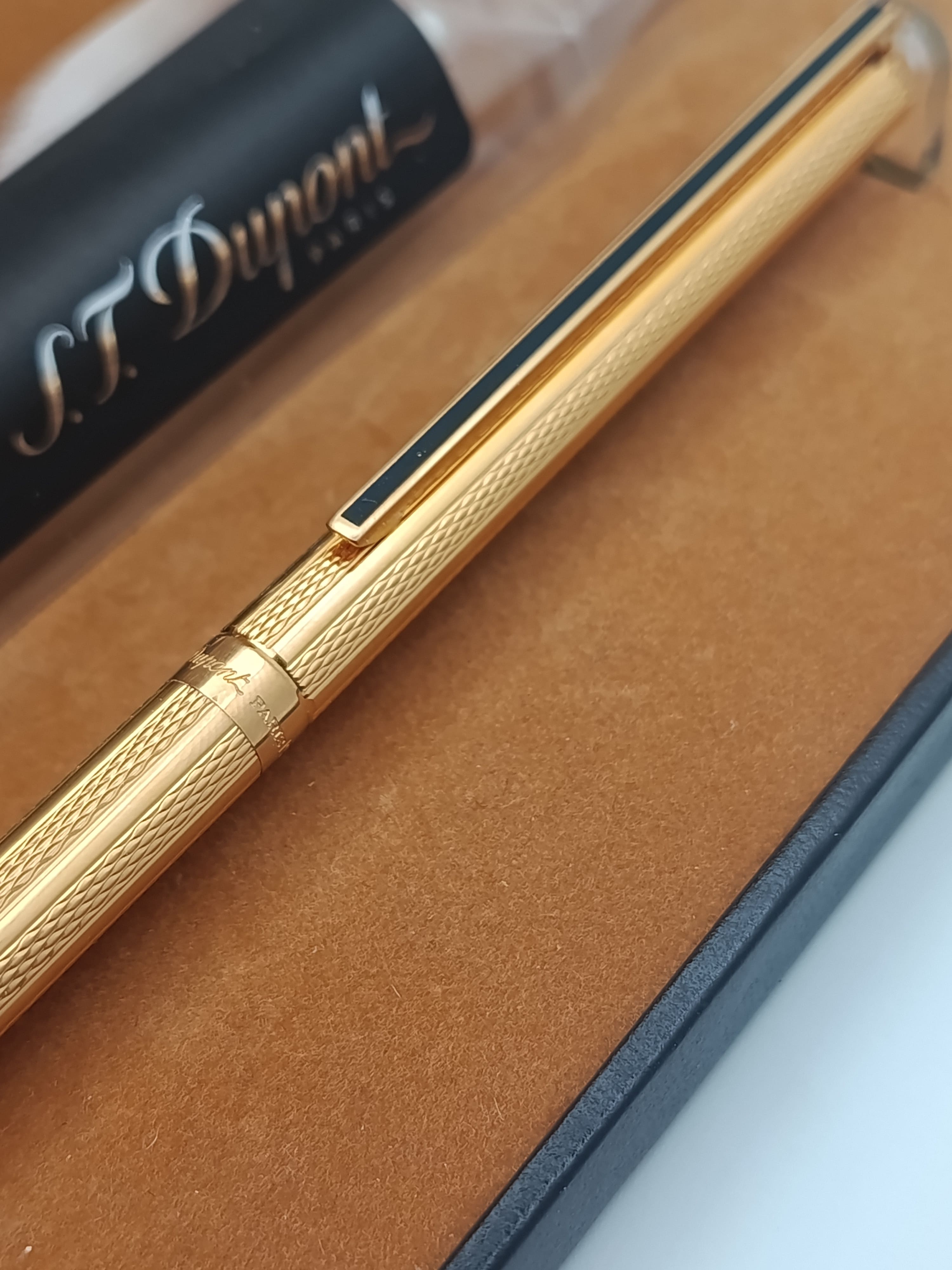 S.T. Dupont Classique Gold Plated Ballpoint Pen